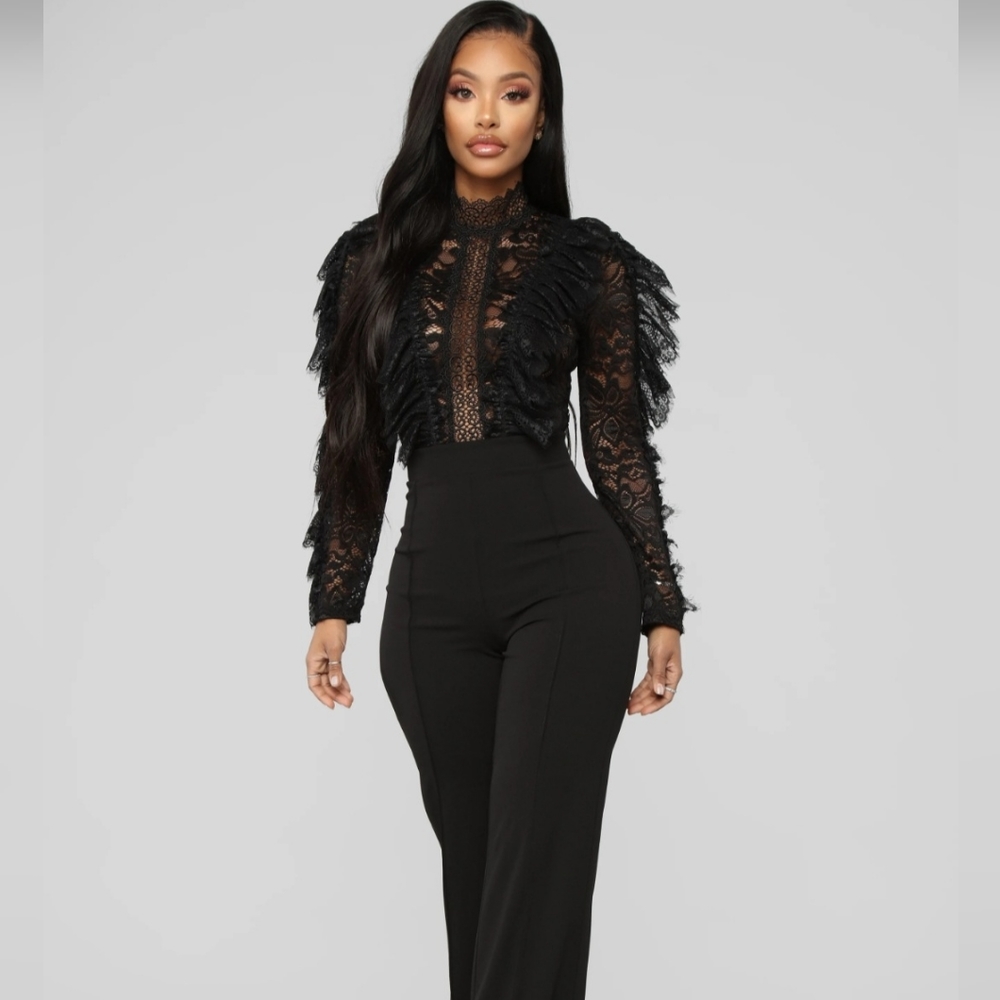 Black lace jumpsuit